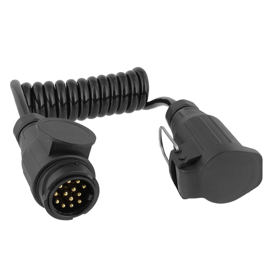 13 - poliges Spiralkabel Verlängerungskabel 13 - Adern 1,5M 1x Stecker / 1x Steckdose - TMN - shop.de