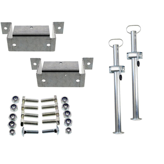 STEMA Set 2 - 2x Halter 1x Schraubensatz 2x Klemmhalter 2x Stütze 600mm