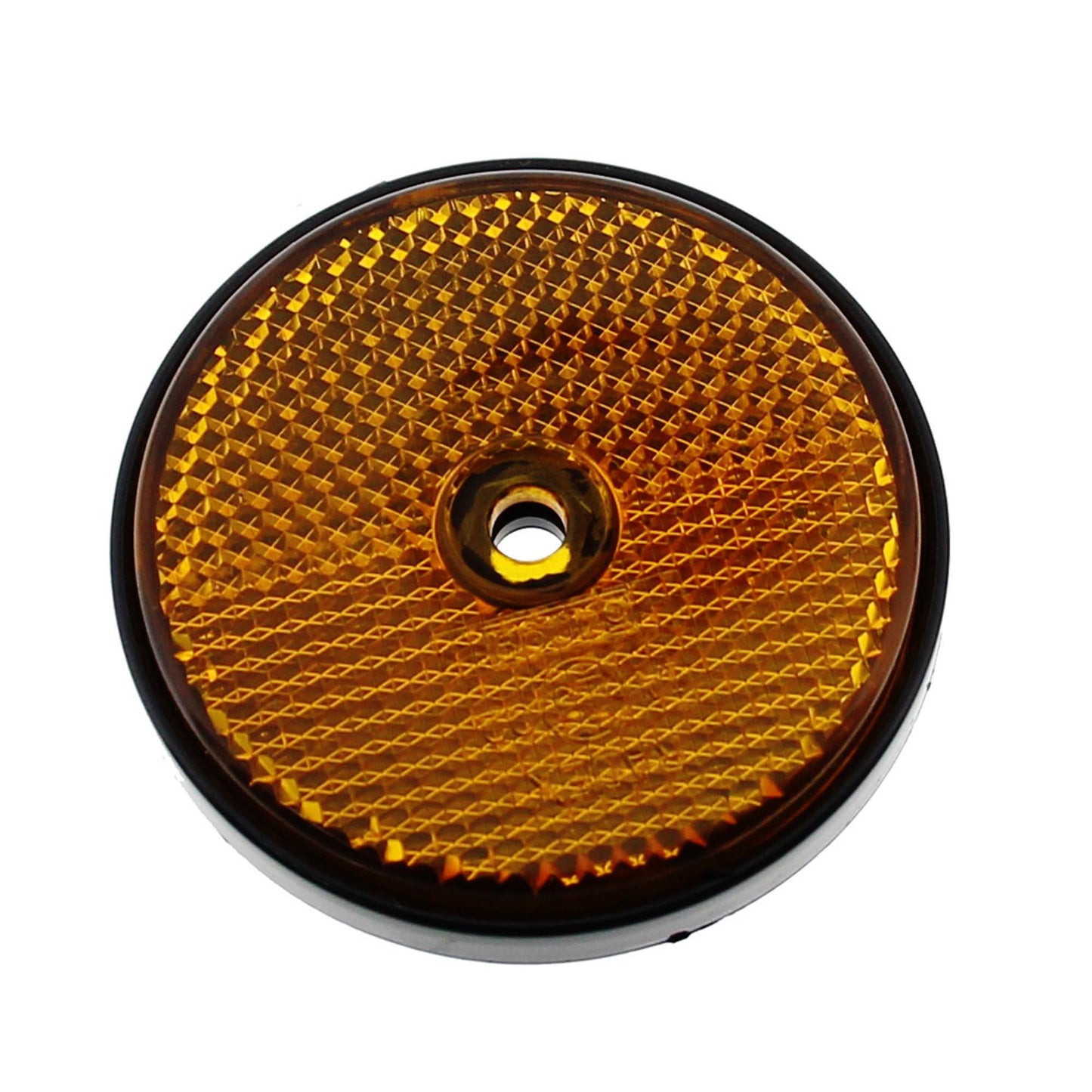 Reflektor ORANGE rund zum Anschrauben 60mm