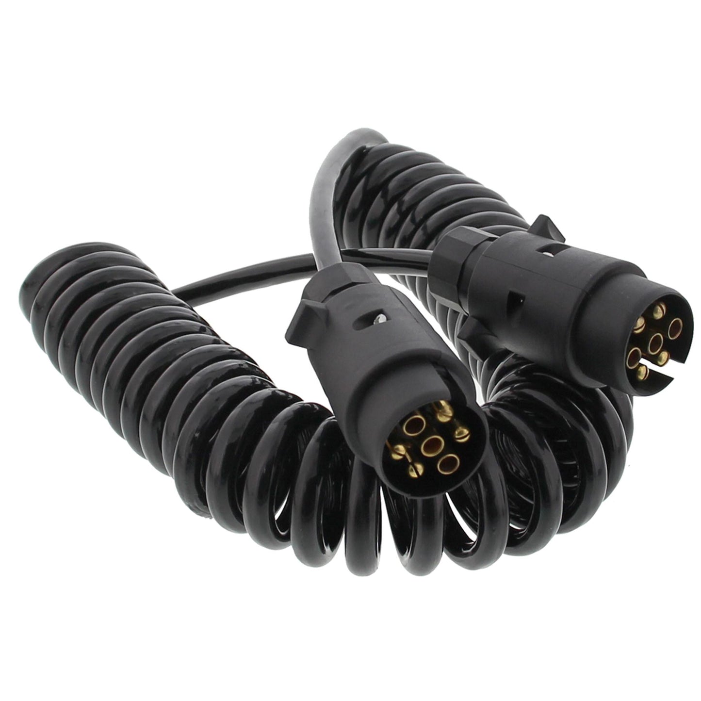 7-poliges Spiralkabel 5M mit 2x Stecker PVC