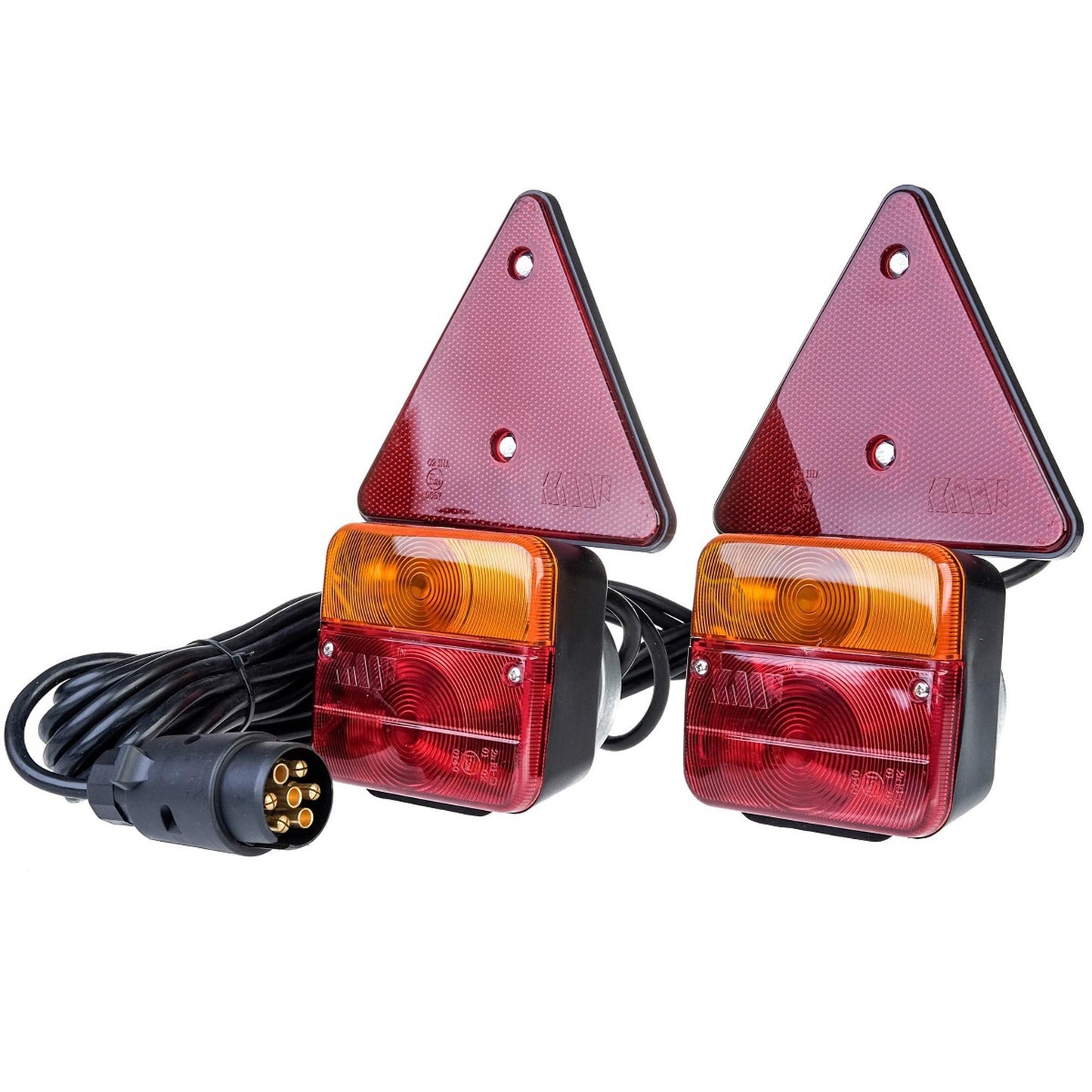12V Anhänger Rückleuchten Set mit Magneten und Rückstrahler