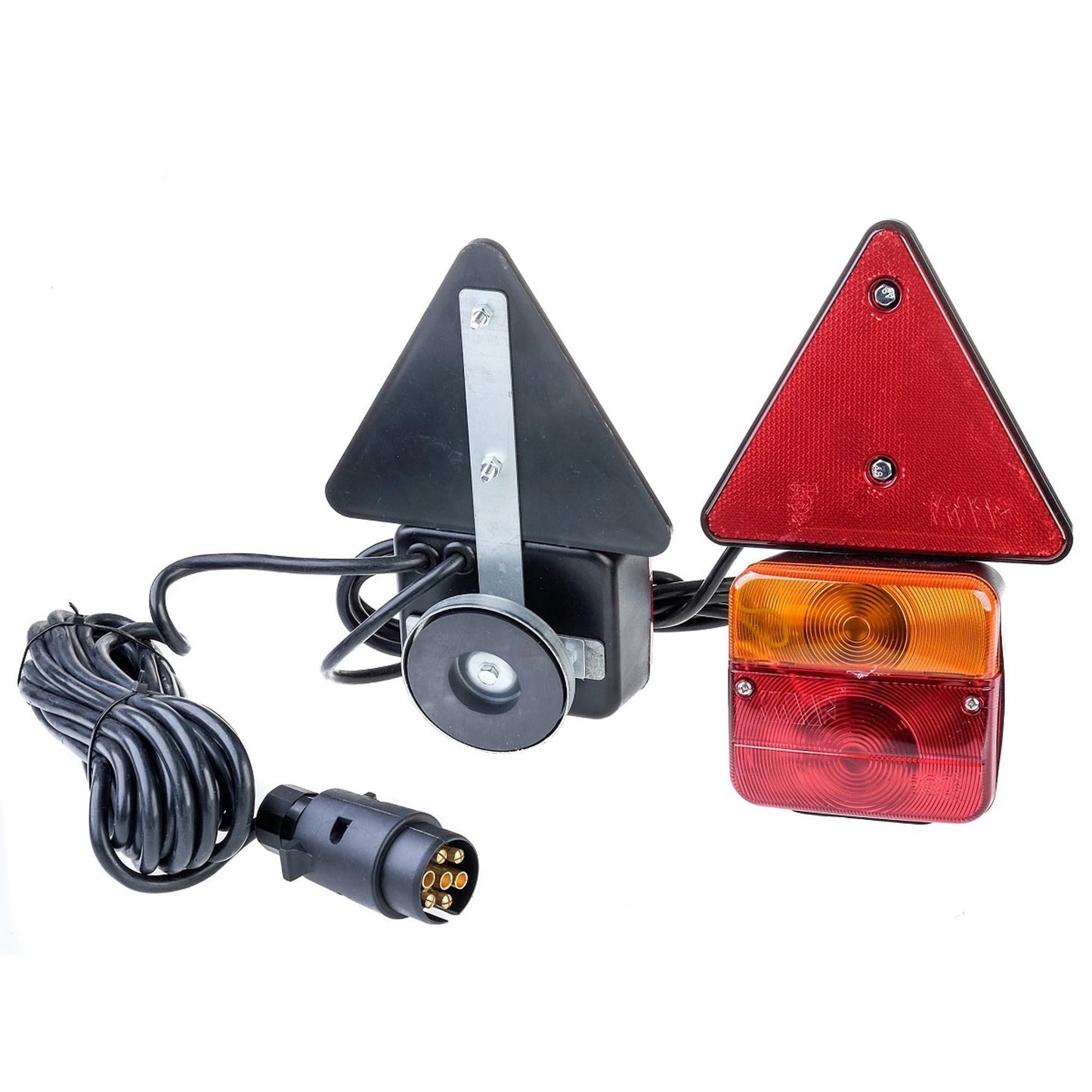 12V Anhänger Rückleuchten Set mit Magneten und Rückstrahler