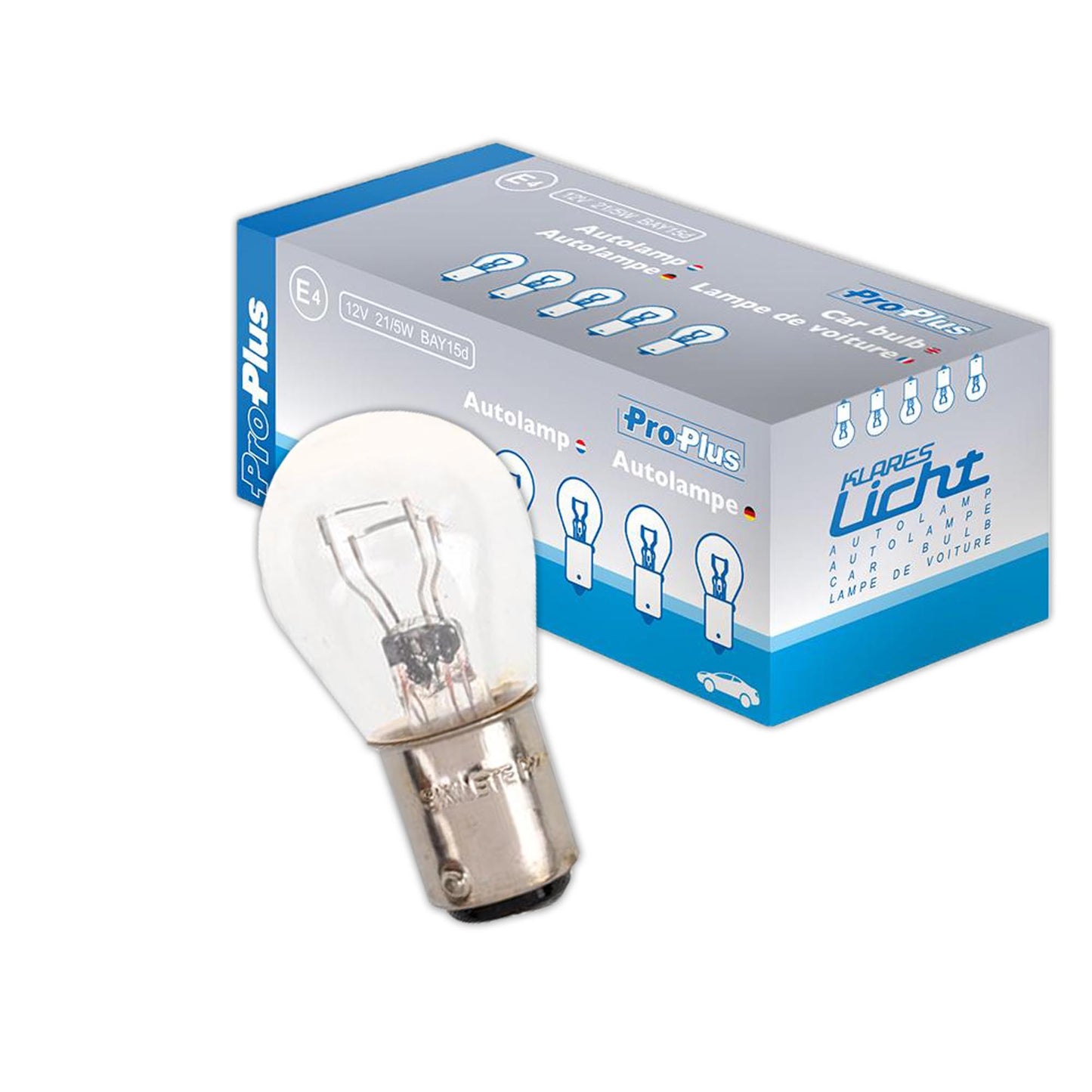 10x Autolampe 12V 21/4W BAZ15d