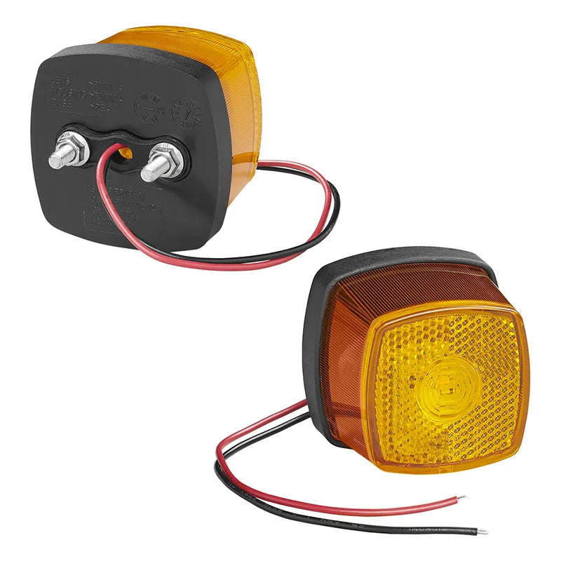 Seitenmarkierungsleuchte 12-24V Gelb 61 x 61 mm LED