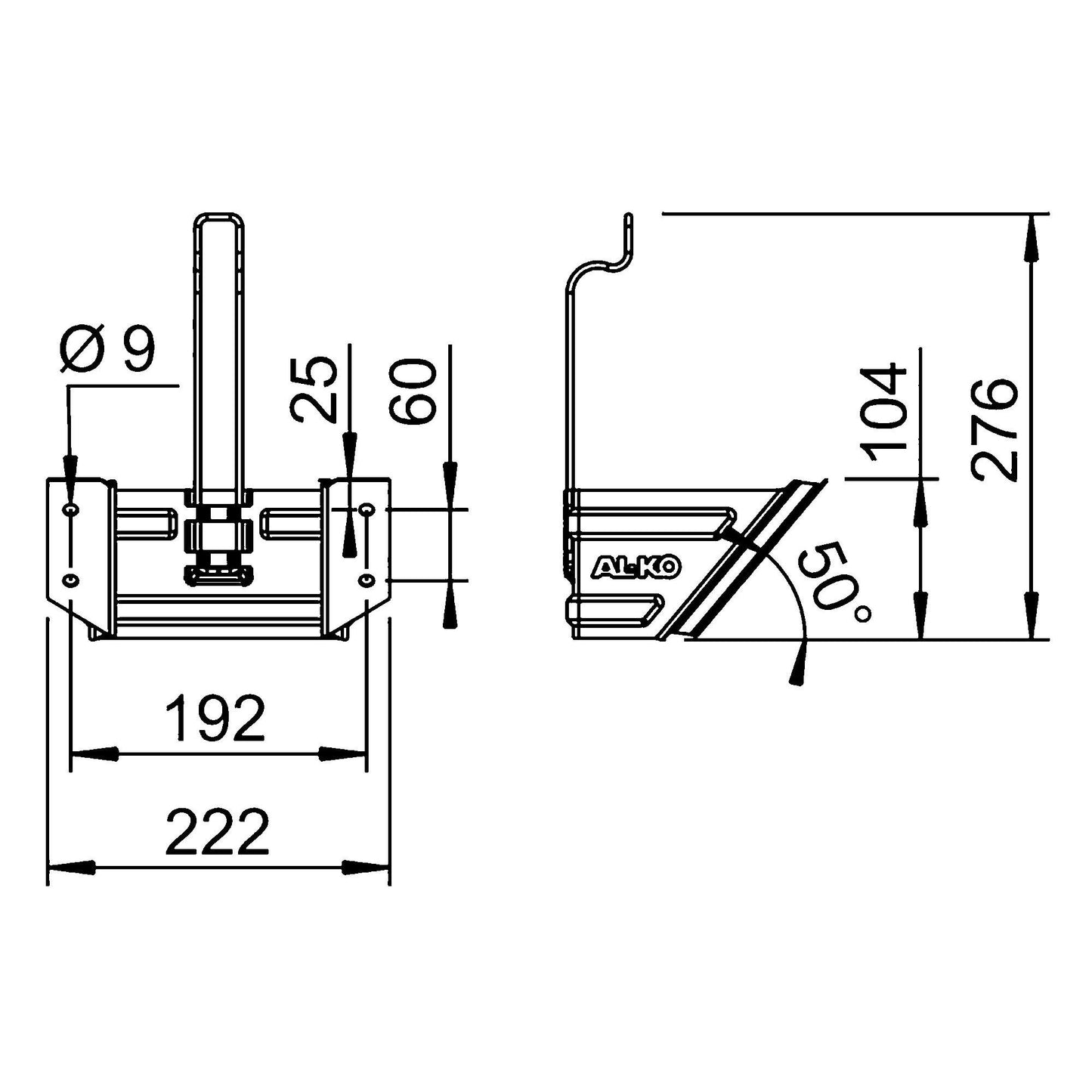 Halter für Unterlegkeil verzinkt UK46