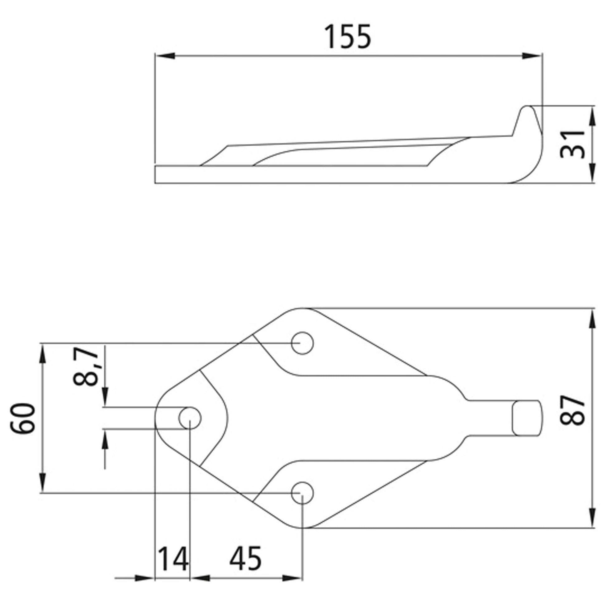 2x Exzenterverschluss 6043 verstellbar mit Gegenhalter 6044, Stahl verzinkt, zum Anschrauben - TMN - shop.de