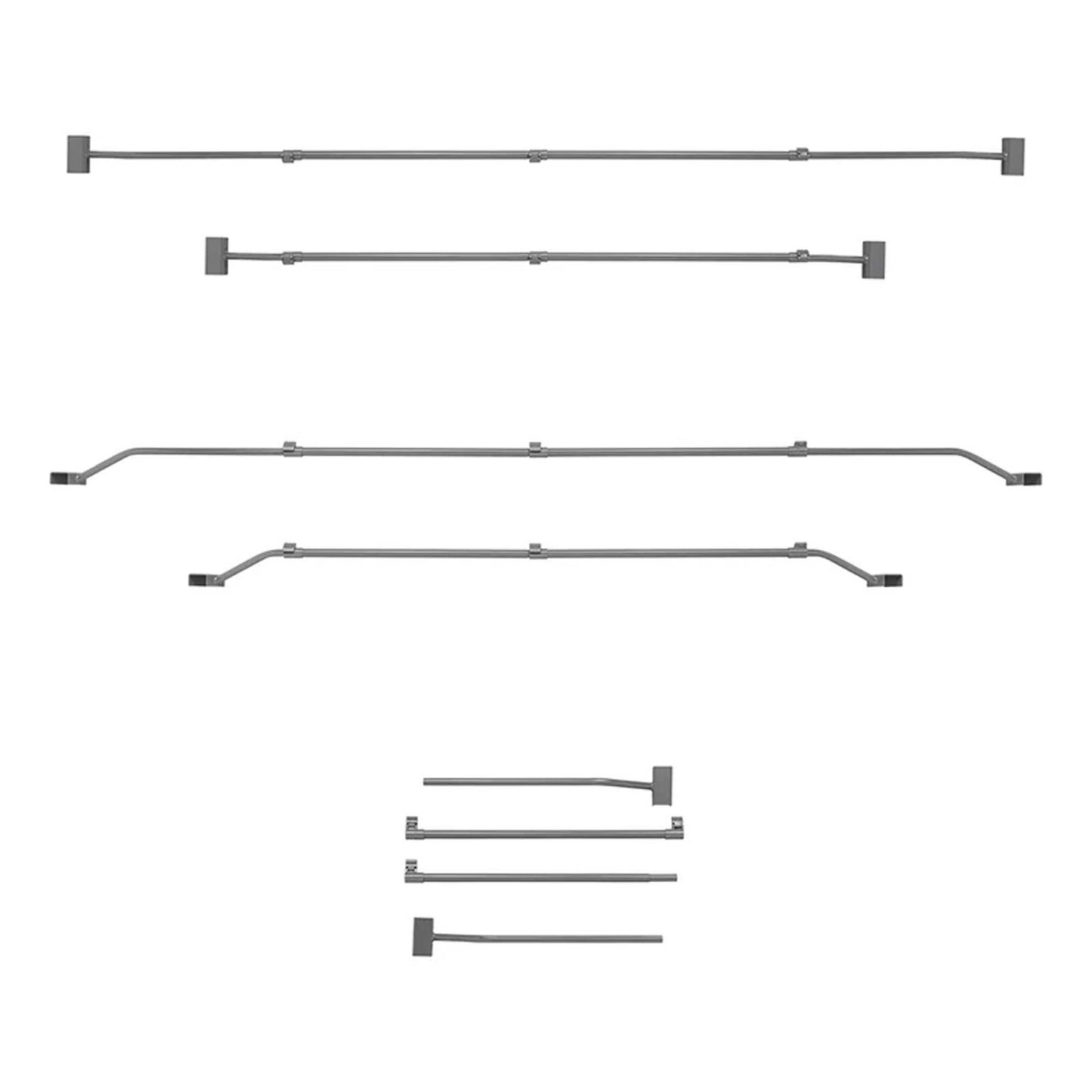 Flachplanenbügel Stahl verstellbar 141-208cm für PKW Anhänger