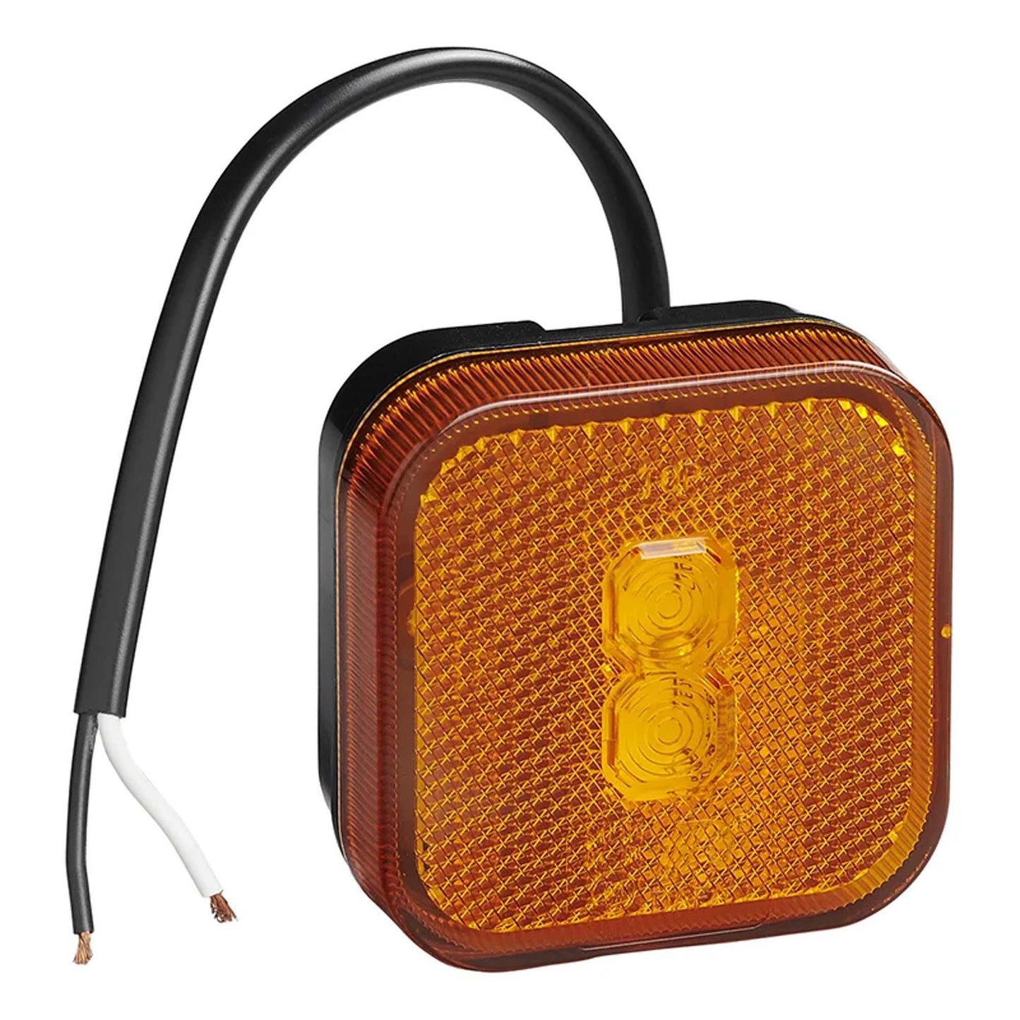 Side marker light 12-24V yellow 65 x 65 mm LED