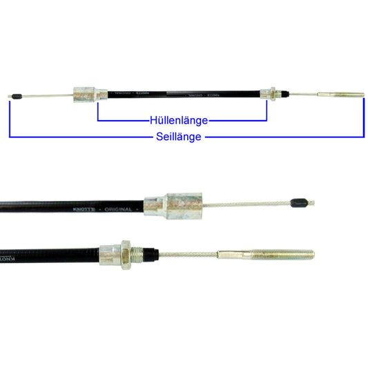 Bremsseilzug Bowdenzug mit Glocke Knott, Nieper, Schlegel, BPW, Avonride 730/940mm