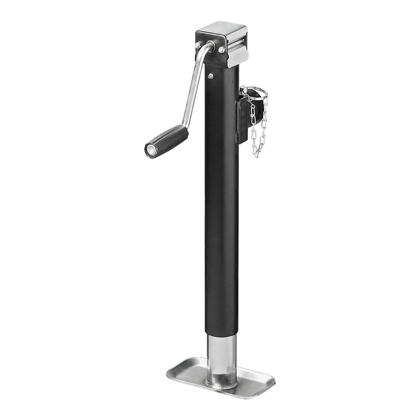Support foot with hand crank 2500kg | Foldable 570-950mm | with flange