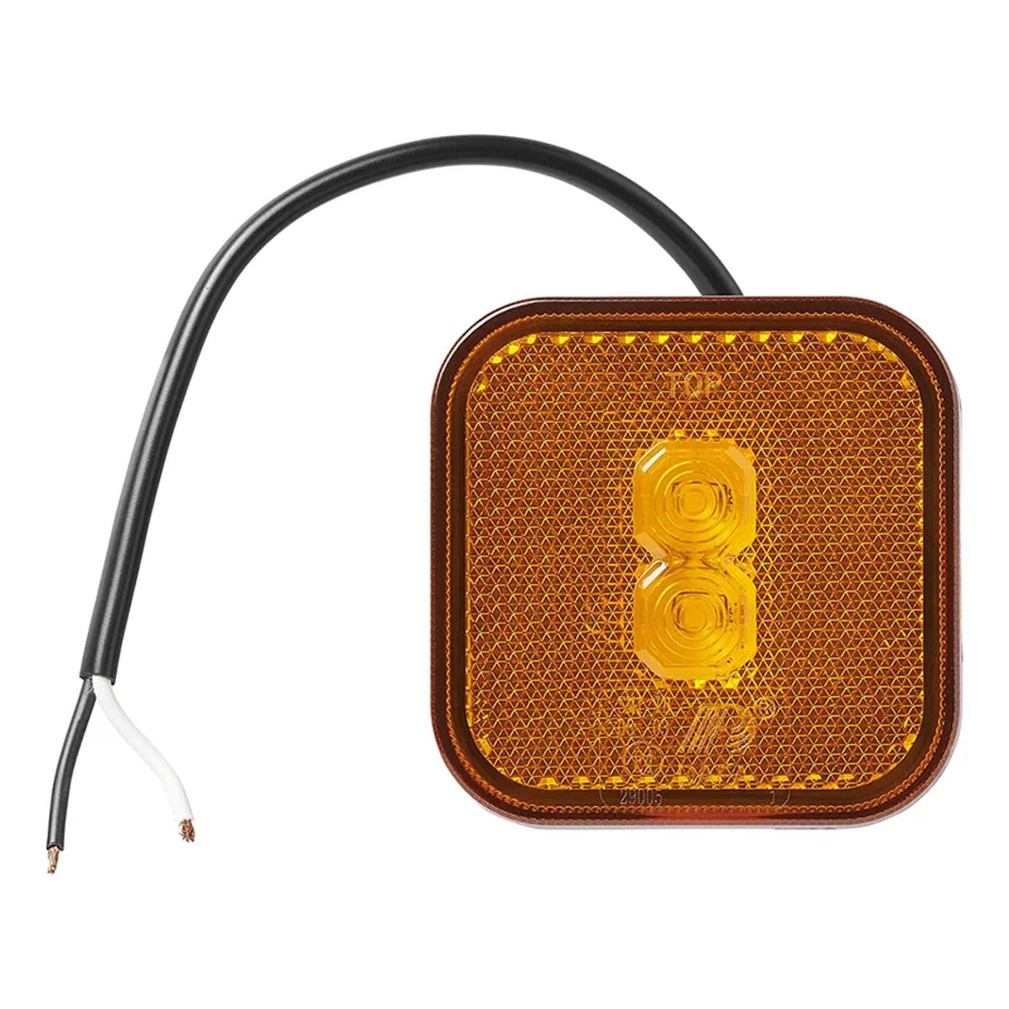 Side marker light 12-24V yellow 65 x 65 mm LED