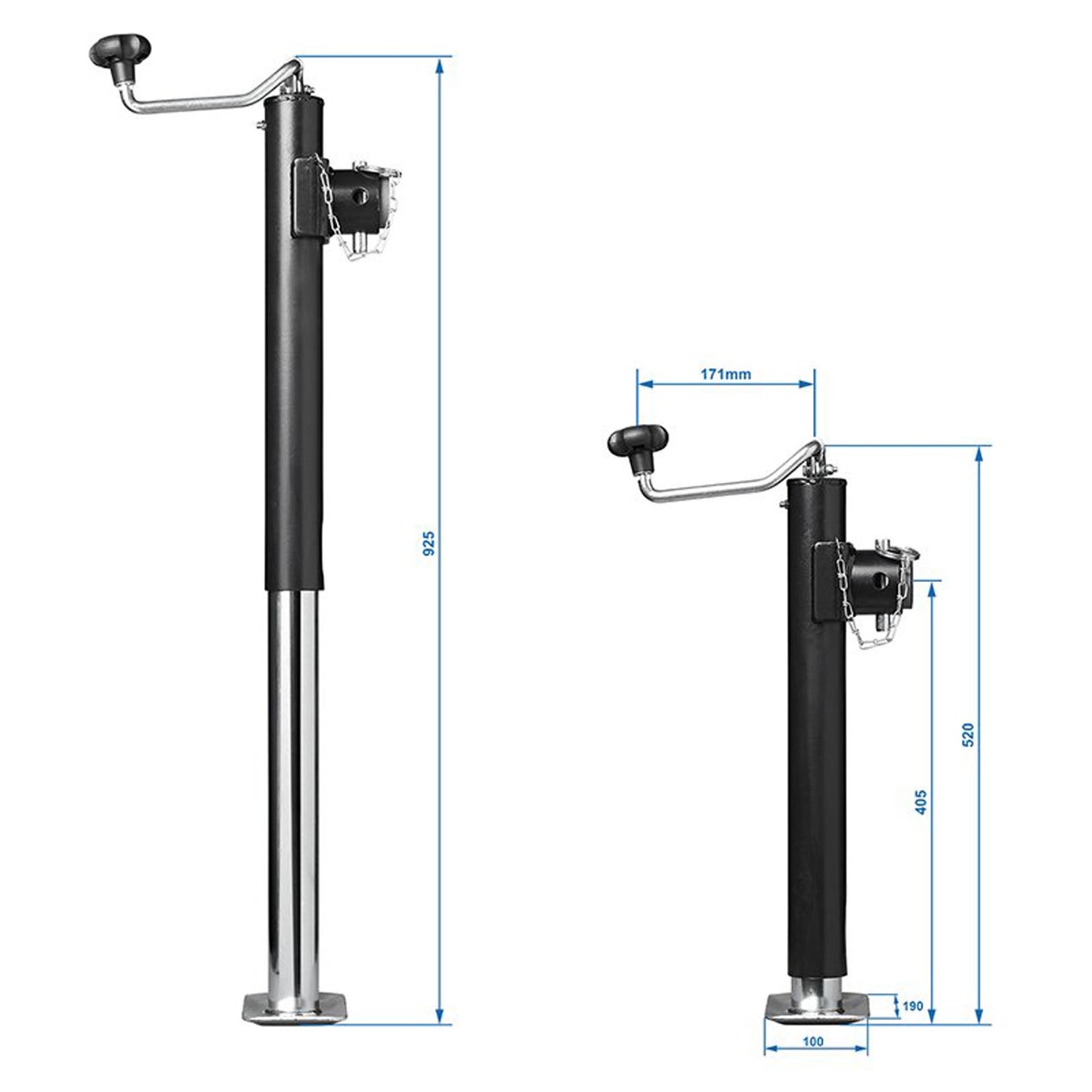 Ausdrehstütze 520-900mm Obenschlinger klappbar 1000kg mit Flansch