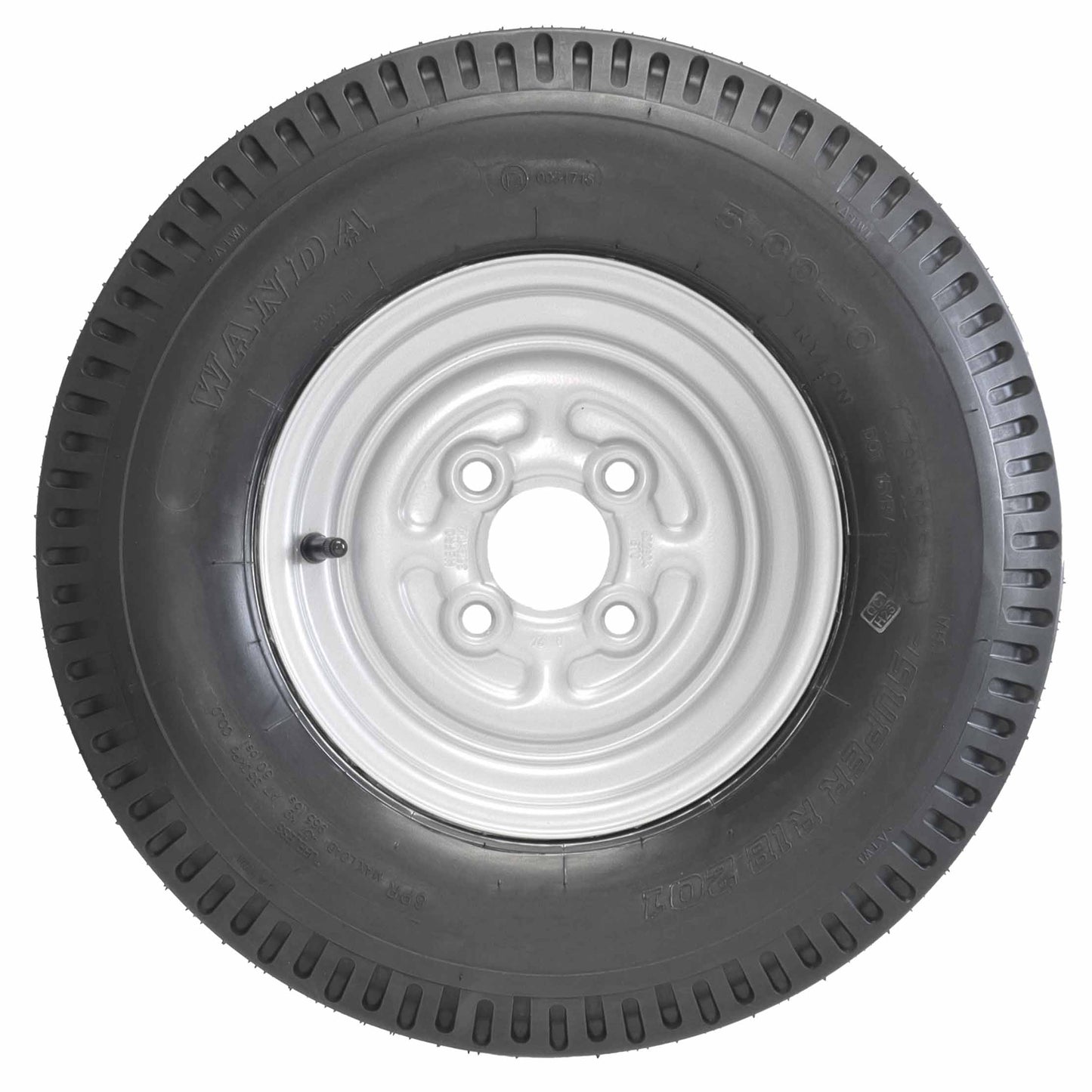 Komplettrad 5.00-10 79N TL M+S auf 3,50x10 Felge 4x100 ET0 / ML60