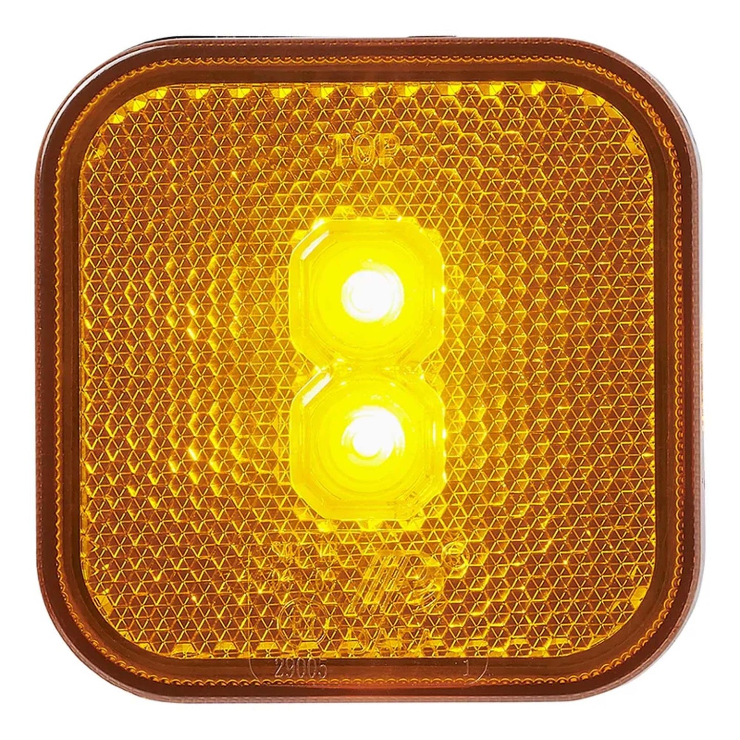 Side marker light 12-24V yellow 65 x 65 mm LED