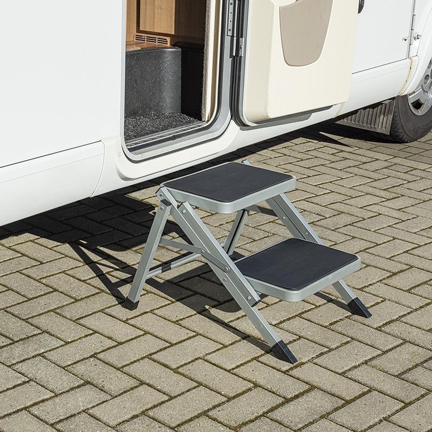 Doppeltrittstufe faltbar für Haushalt, Wohnwagen, Werkstatt