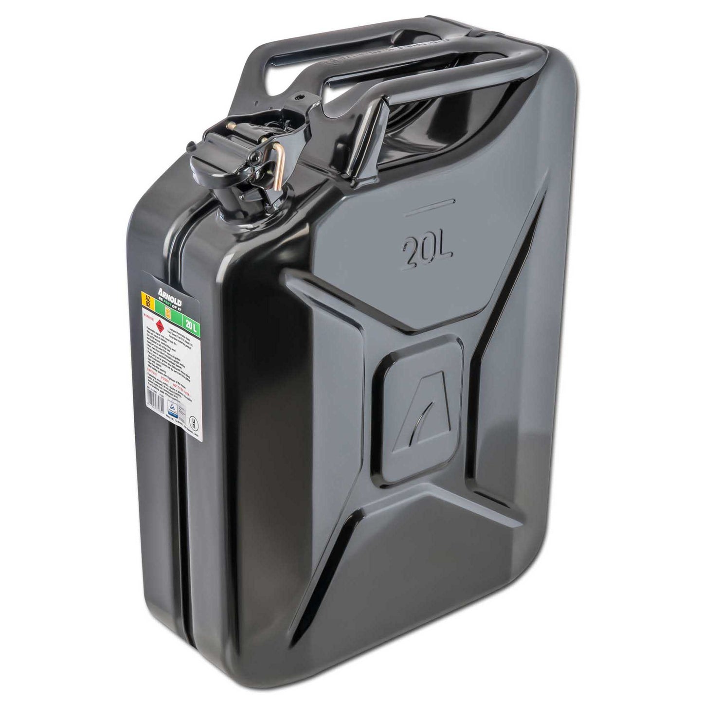 Kraftstoffkanister 20 Liter Schwarz Metall Reservekanister