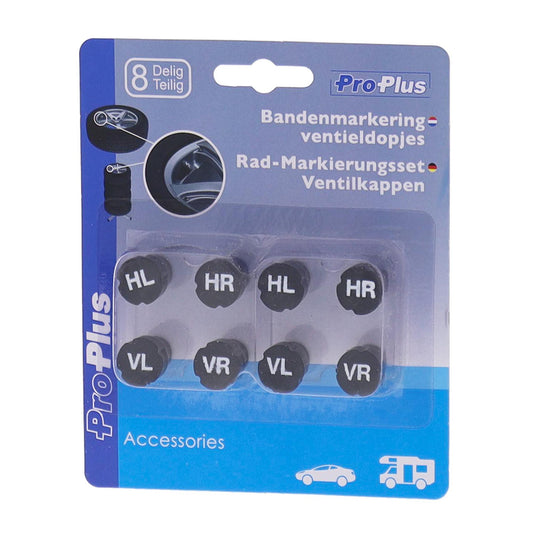 Rad-Markierungsset Ventilkappen 8-teilig