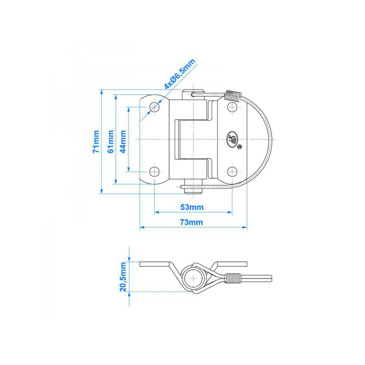 SPP hinge with bolt ZW-03.40