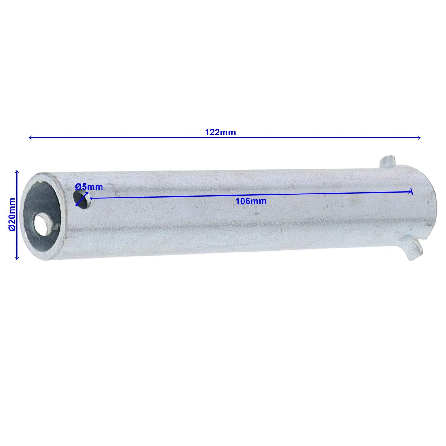 Achse für Stützrad L - 122mm / Ø20mm - TMN - shop.de