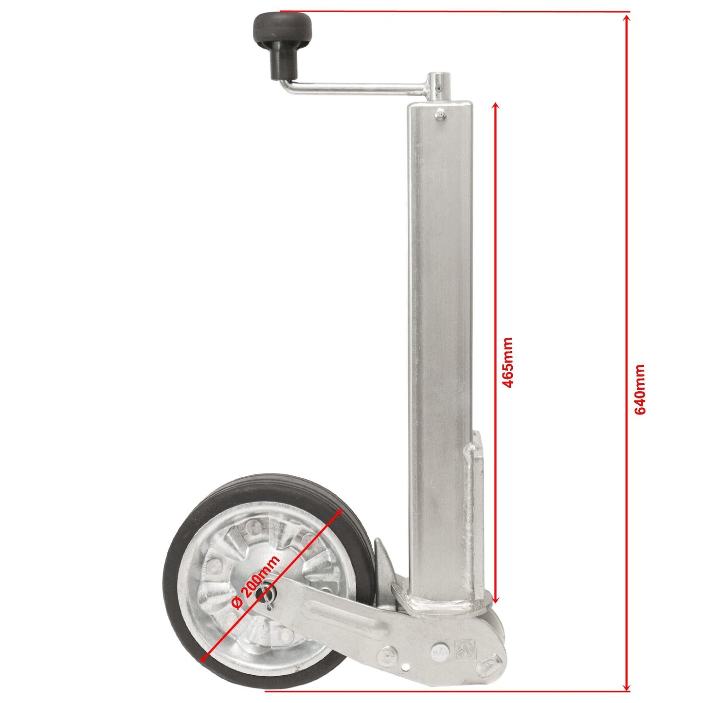 Automatik - Stützrad 60mm Vierkant, 6 - Loch, 500kg Stützlast - TMN - shop.de