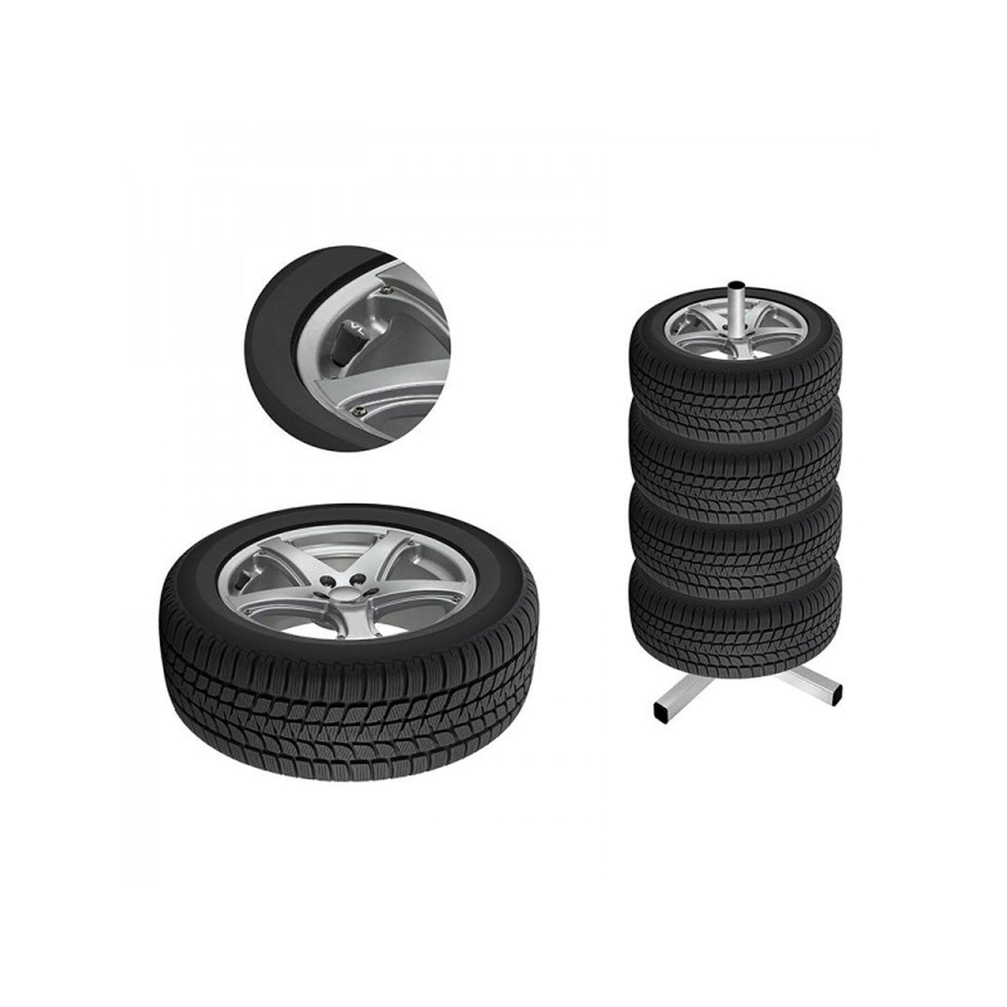 Rad-Markierungsset Ventilkappen 8-teilig