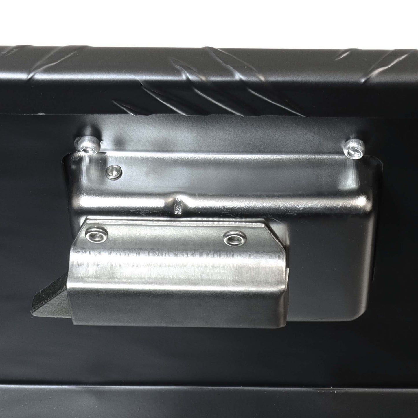 Deichselbox Werkzeugbox Staubox 950x320x190mm Alu Riffelblech Schwarz - TMN - shop.de