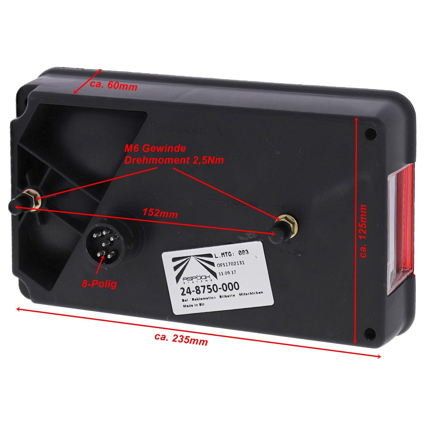 Multipoint 5V right 24-8750-007 8 pin