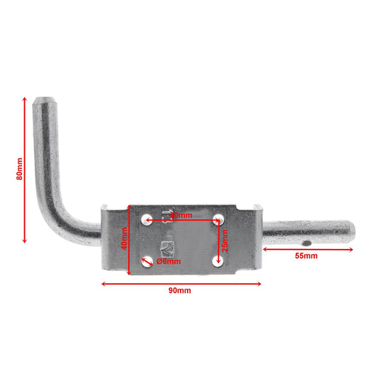 Klappenriegel / Torriegel mit Feder Ø14 mm 183mm Länge - TMN - shop.de