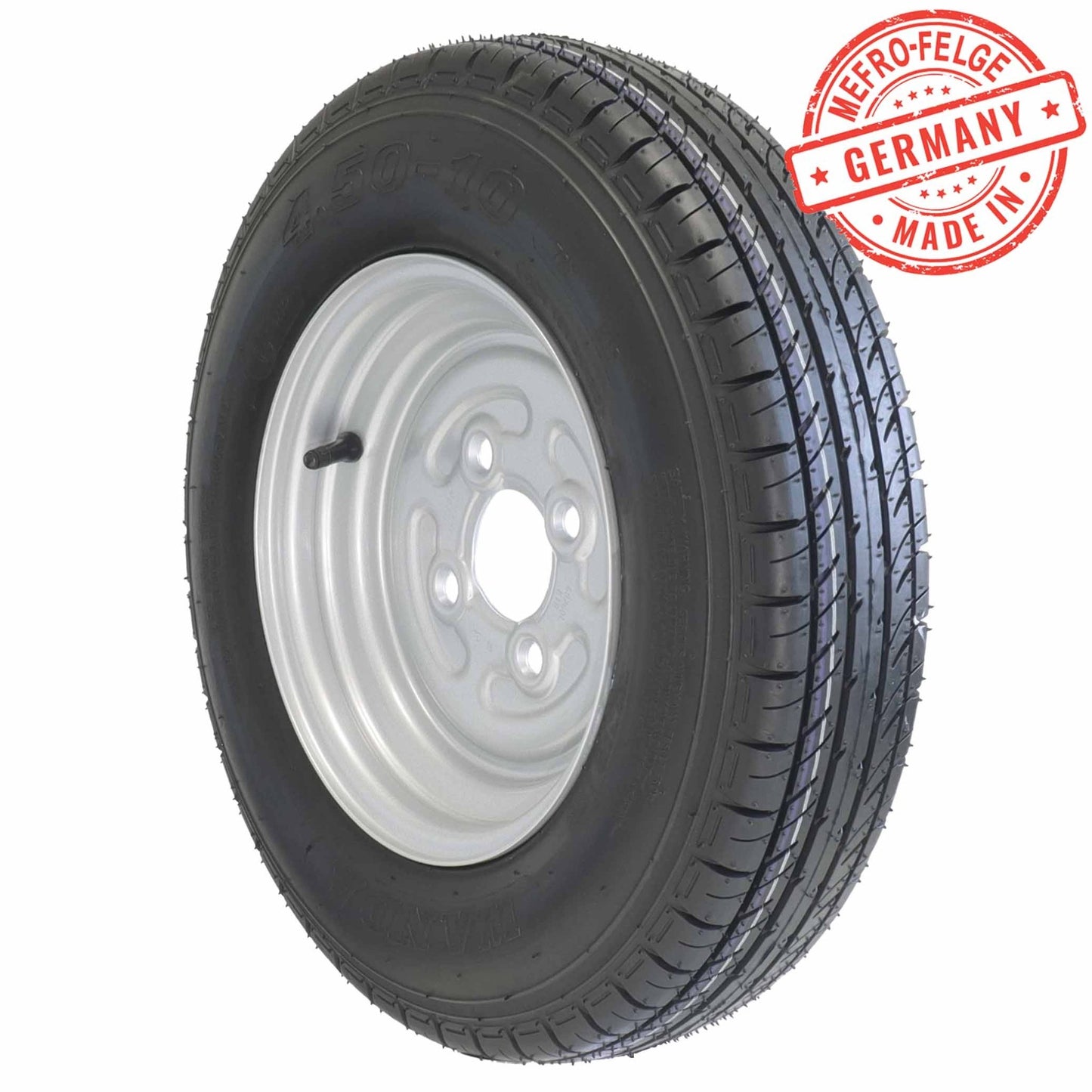 Komplettrad 4.50 - 10 R10 76N TL M+S auf 3,50x10 Felge 4x100 ET0 / ML60 - TMN - shop.de