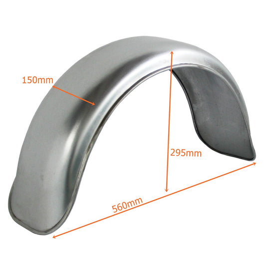 Kotflügel Stahlblech B150 x S560 x H295 beidseitig abgerundet - TMN - shop.de