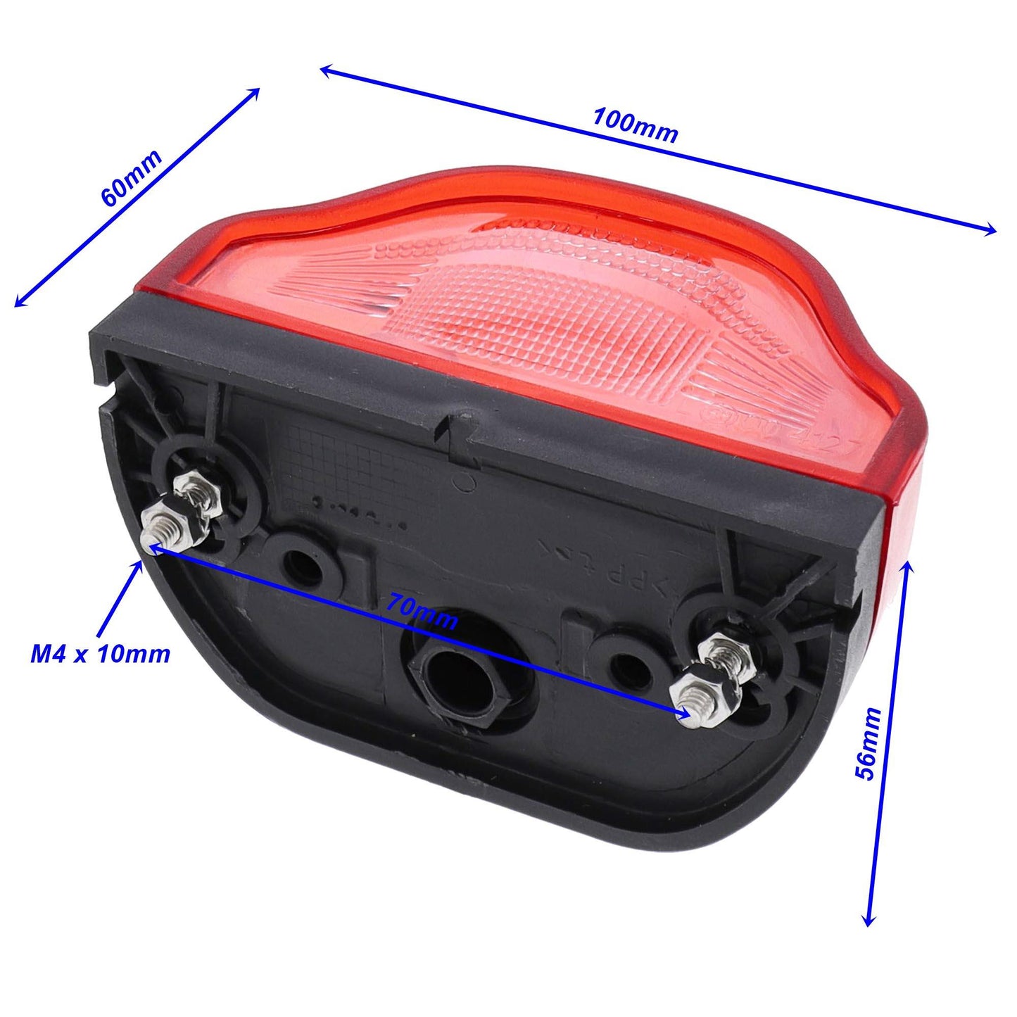 Aspöck trailer tail license plate light Regpoint RED 12/24V