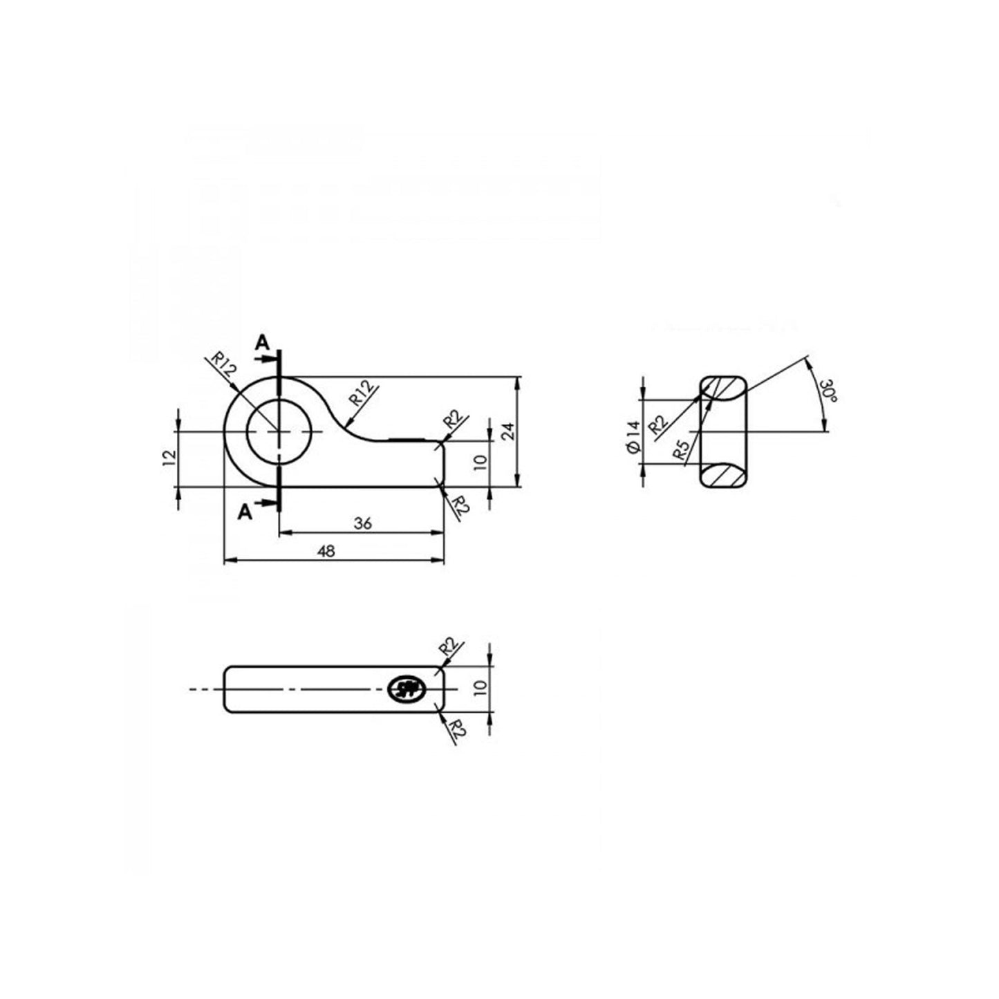 Counterholder for eccentric lock SPP Z-16A