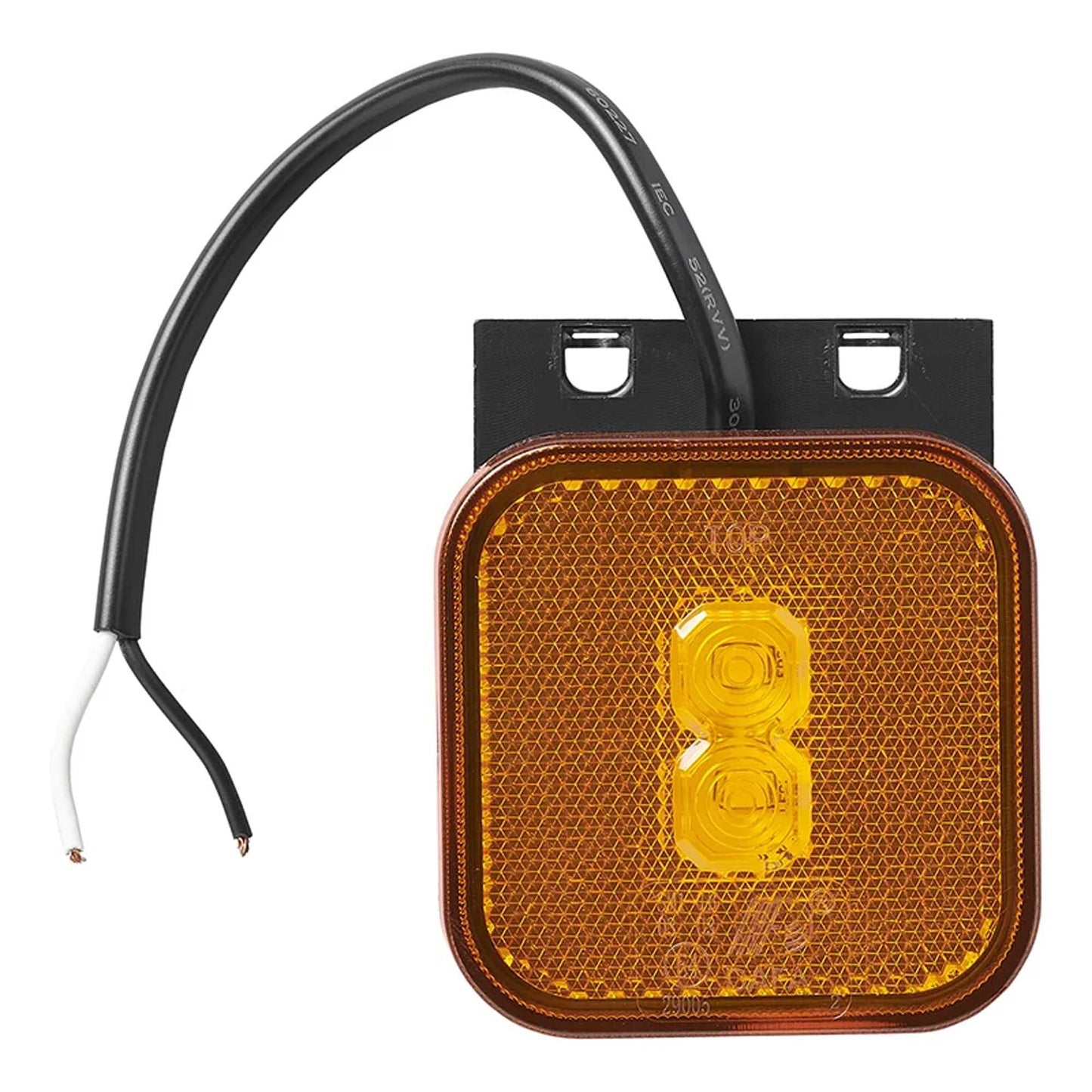 Seitenmarkierungsleuchte 12 - 24V Gelb 65 x 65 mm LED mit Halter - TMN - shop.de