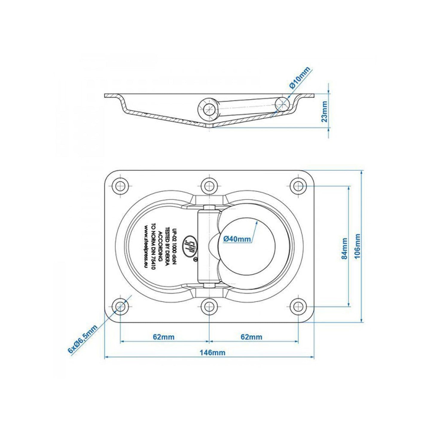 SPP Zurmulde zweifach UP - 02 146x106mm - TMN - shop.de