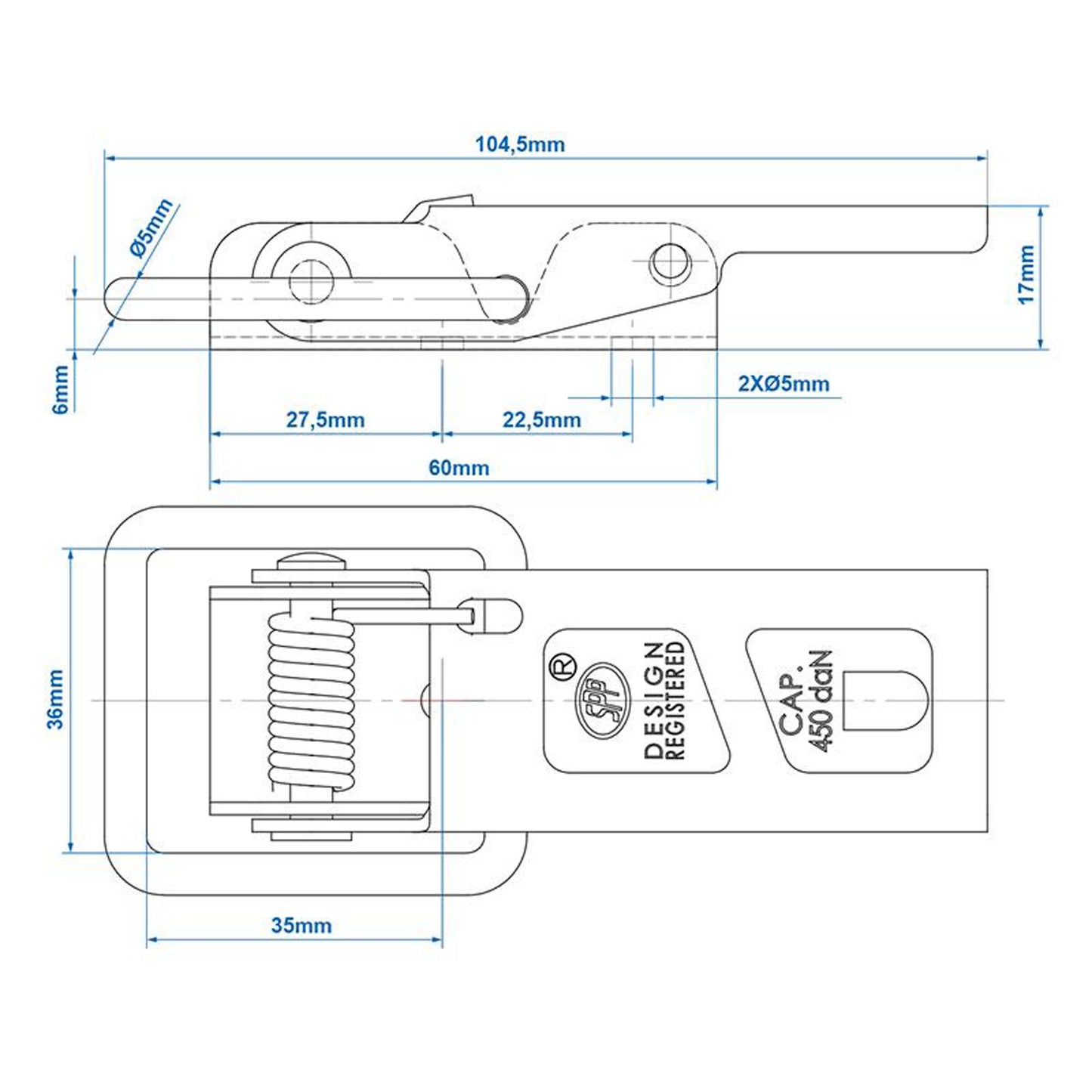 Eccentric lock set SPP 315daN