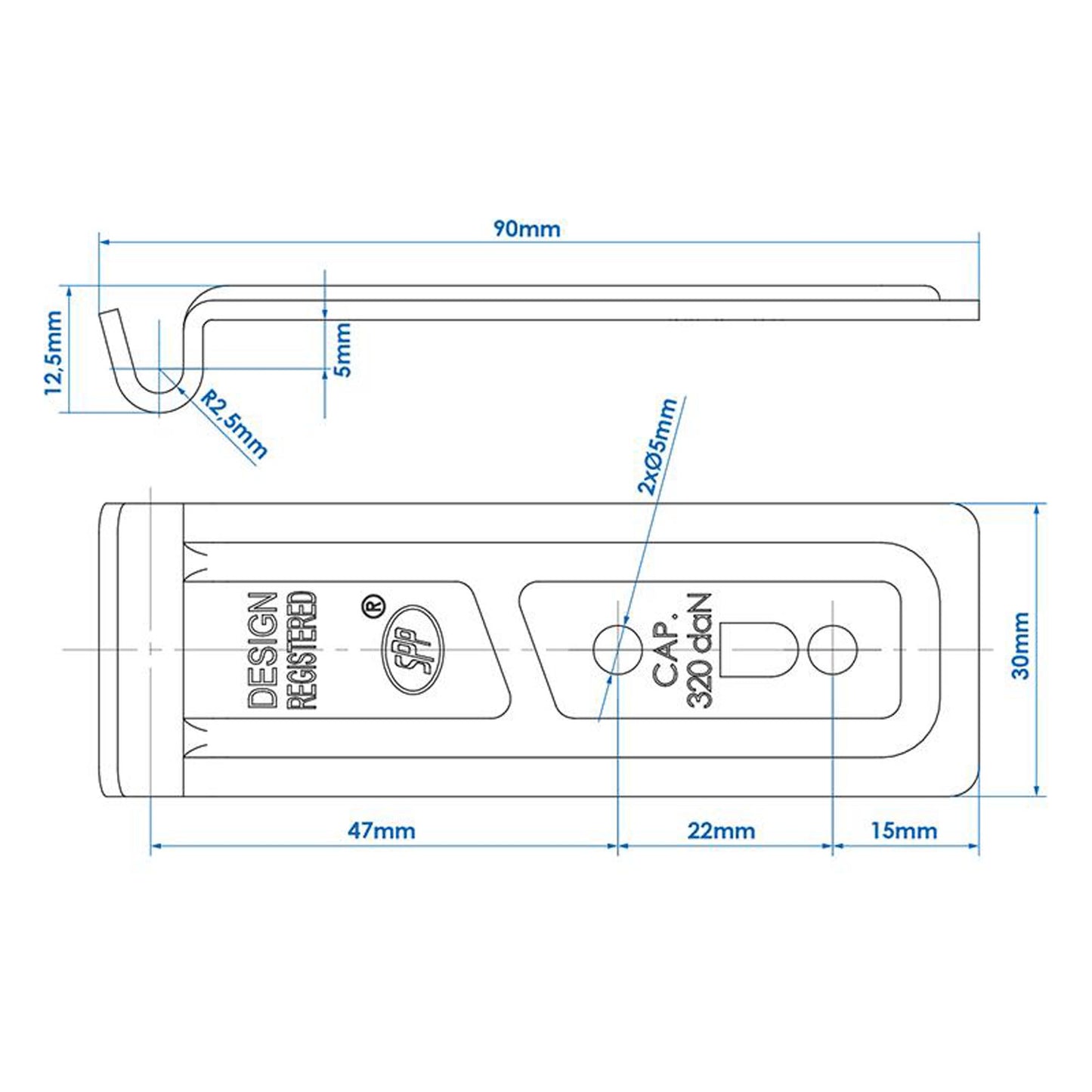 Eccentric lock set SPP 315daN