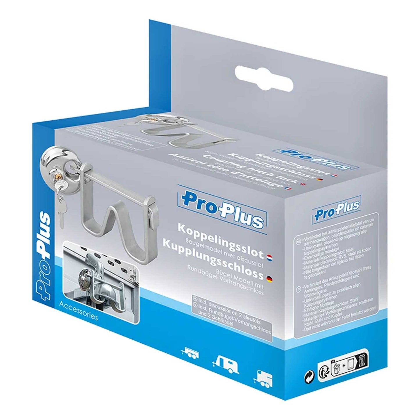 Anhänger Diebstahlsicherung Bügelsicherung mit Vorhangschloss - TMN-shop.de