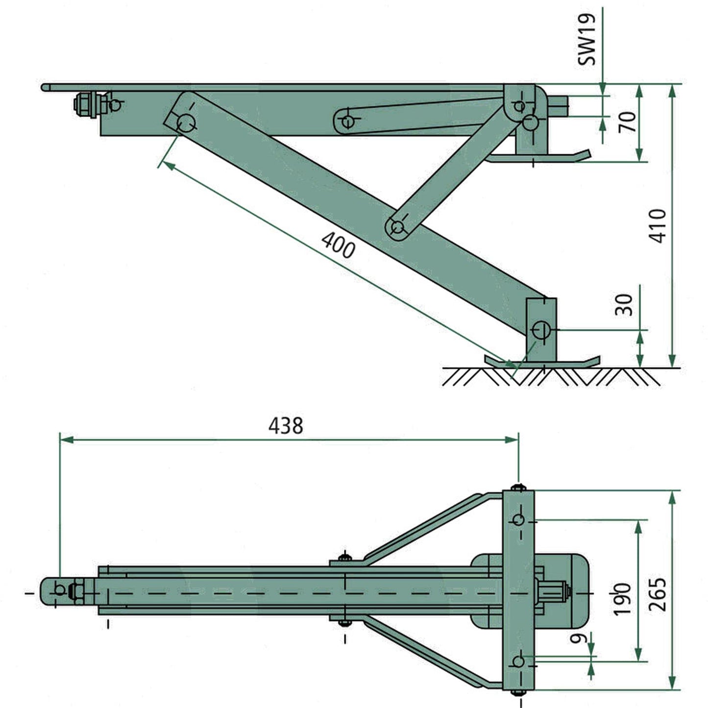 Ausdrehstütze AL-KO 500kg 205712 - TMN-shop.de