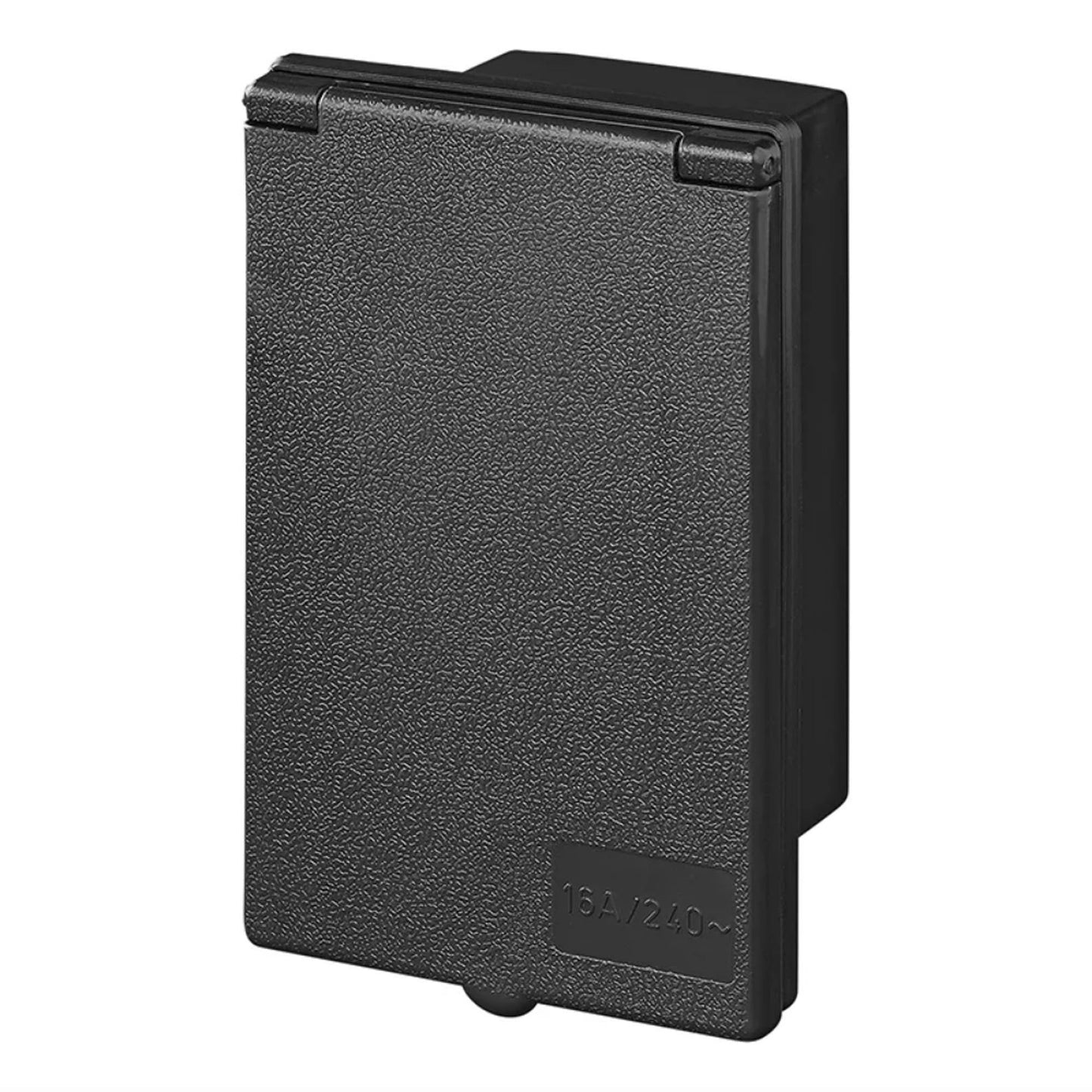 CEE-Einspeisestecker Einbau rechteckig schwarz - TMN-shop.de