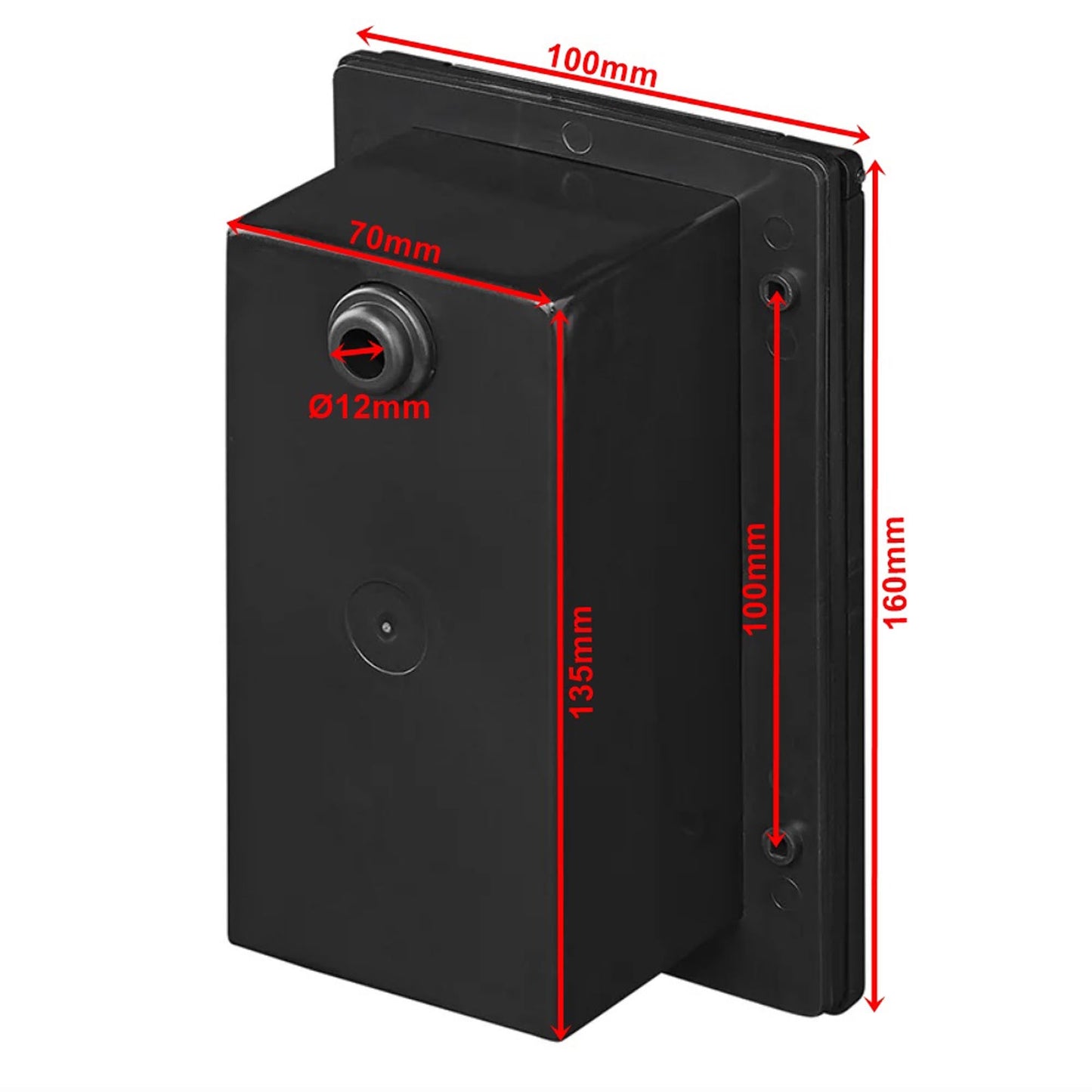 CEE-Einspeisestecker Einbau rechteckig schwarz - TMN-shop.de