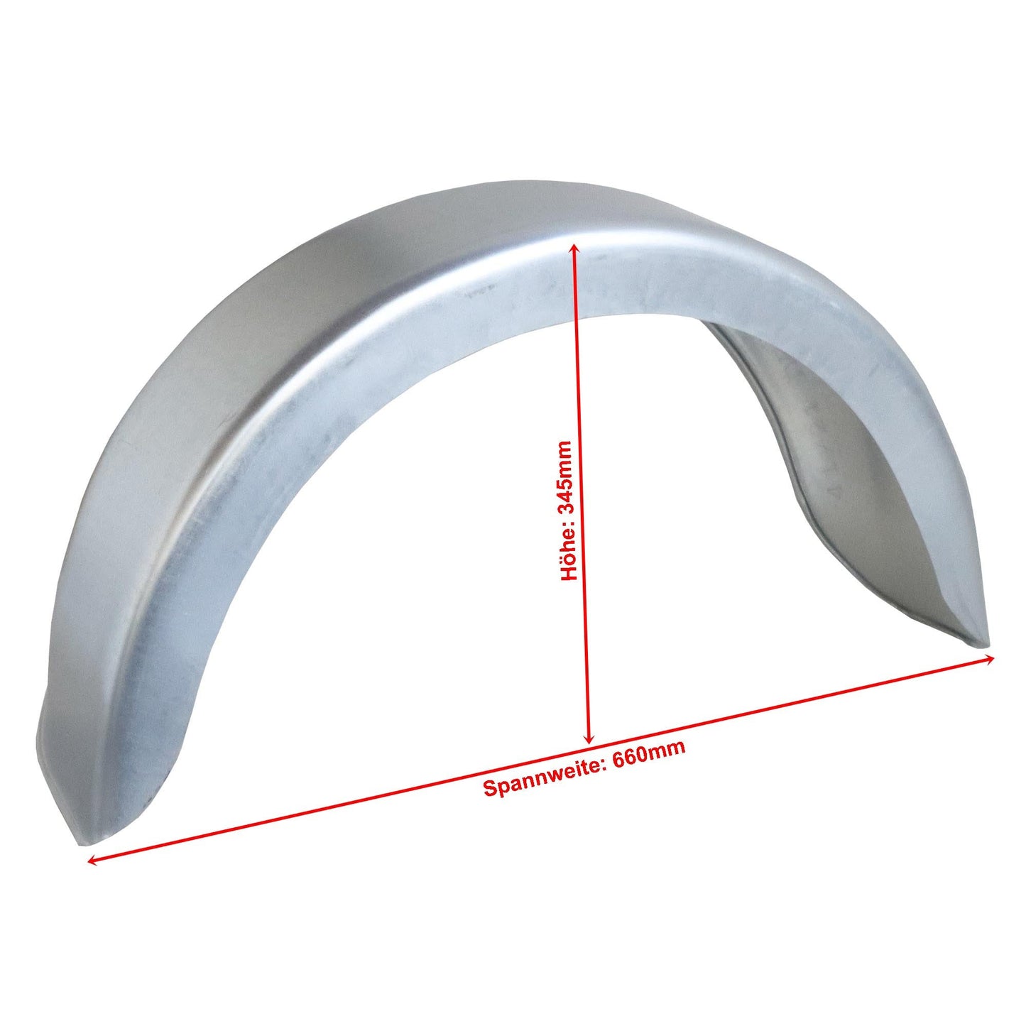 Kotflügel Stahlblech B220 x S660 x H345 verzinkt - TMN-shop.de