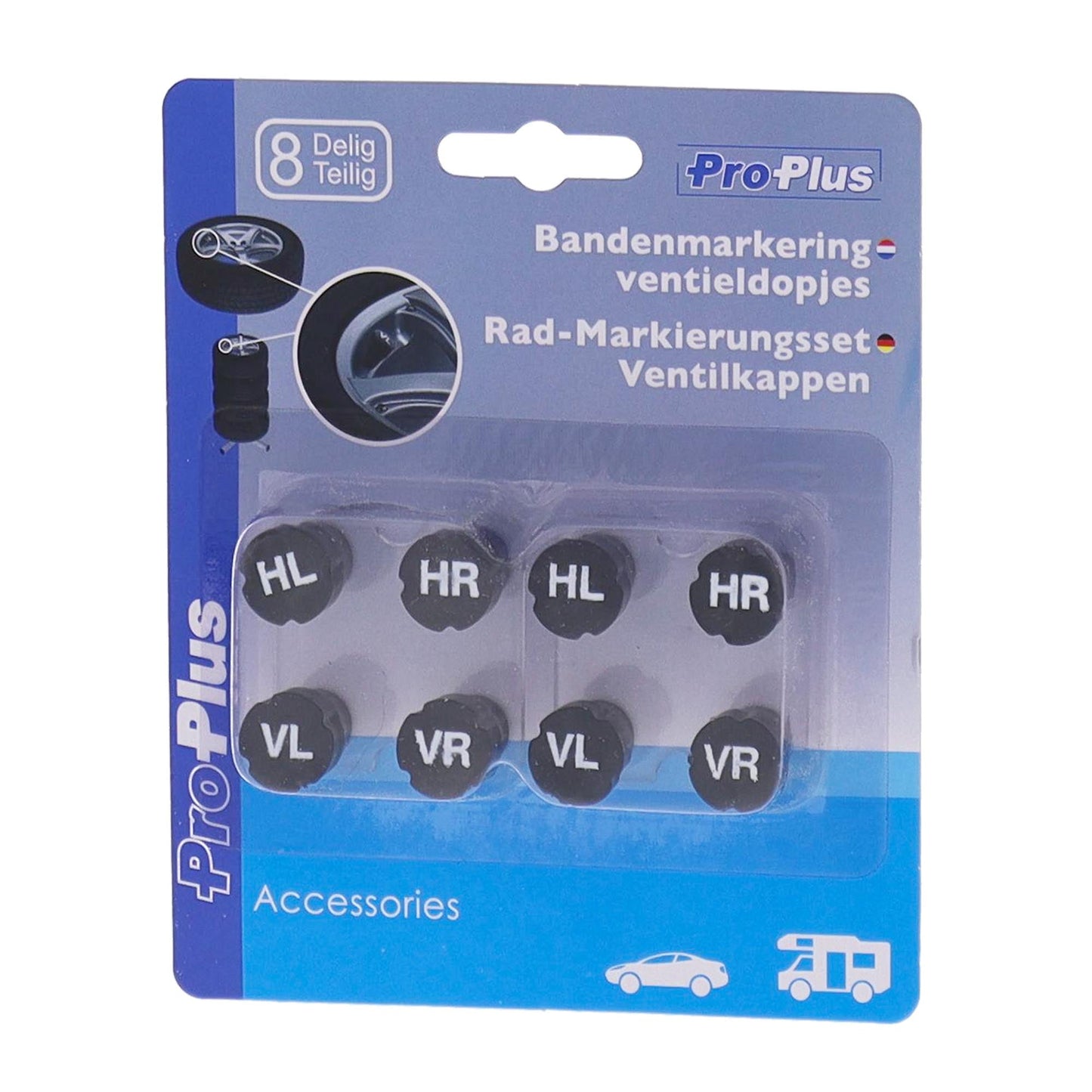 Rad-Markierungsset Ventilkappen 8-teilig - TMN-shop.de