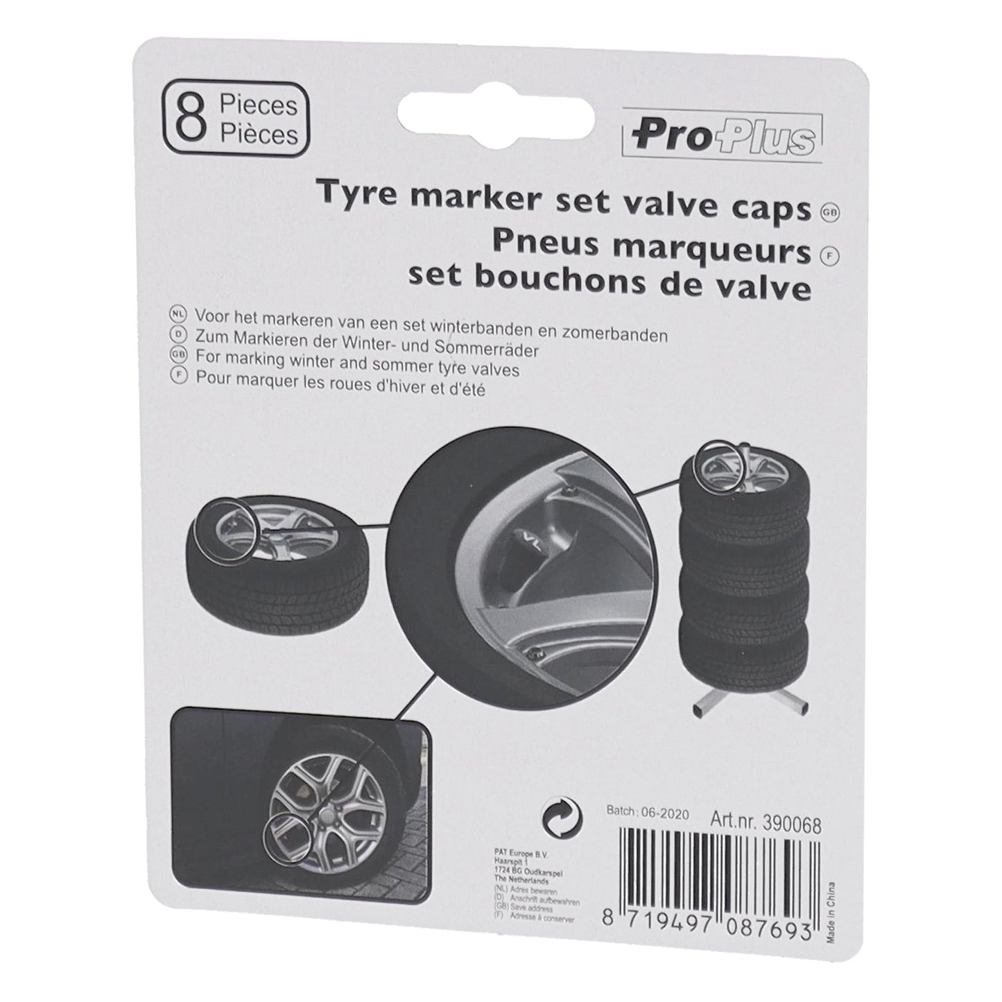 Rad-Markierungsset Ventilkappen 8-teilig - TMN-shop.de