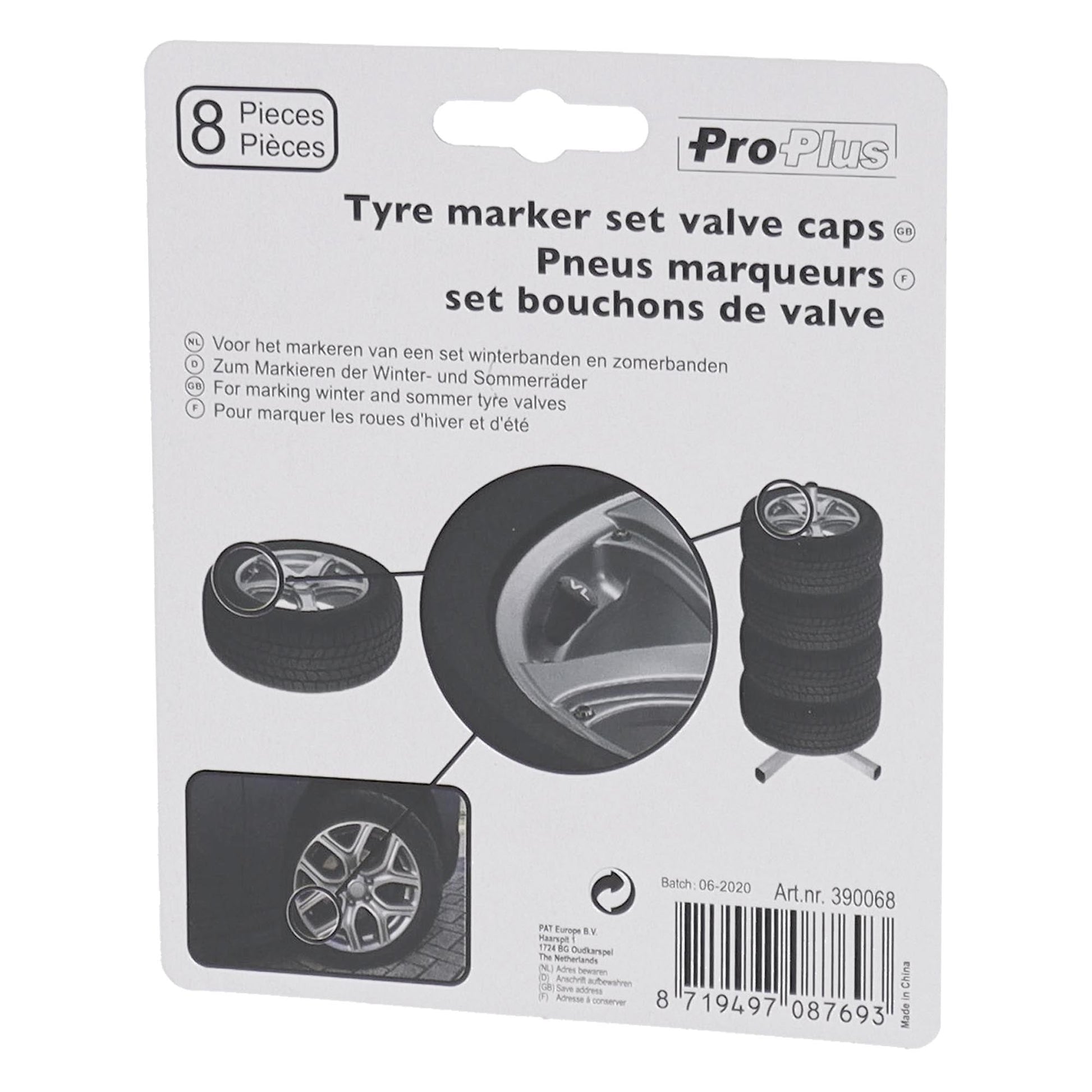 Rad-Markierungsset Ventilkappen 8-teilig - TMN-shop.de