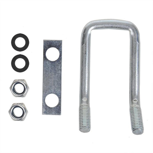U-Bügel "lange Ausführung" 150° abgewinkelt mit Platte und Muttern 800daN - TMN-shop.de