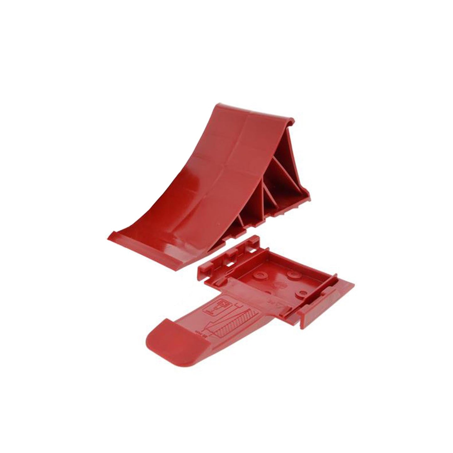 Unterlegkeil Bremskeil Rot mit Klipp-Halter - TMN-shop.de