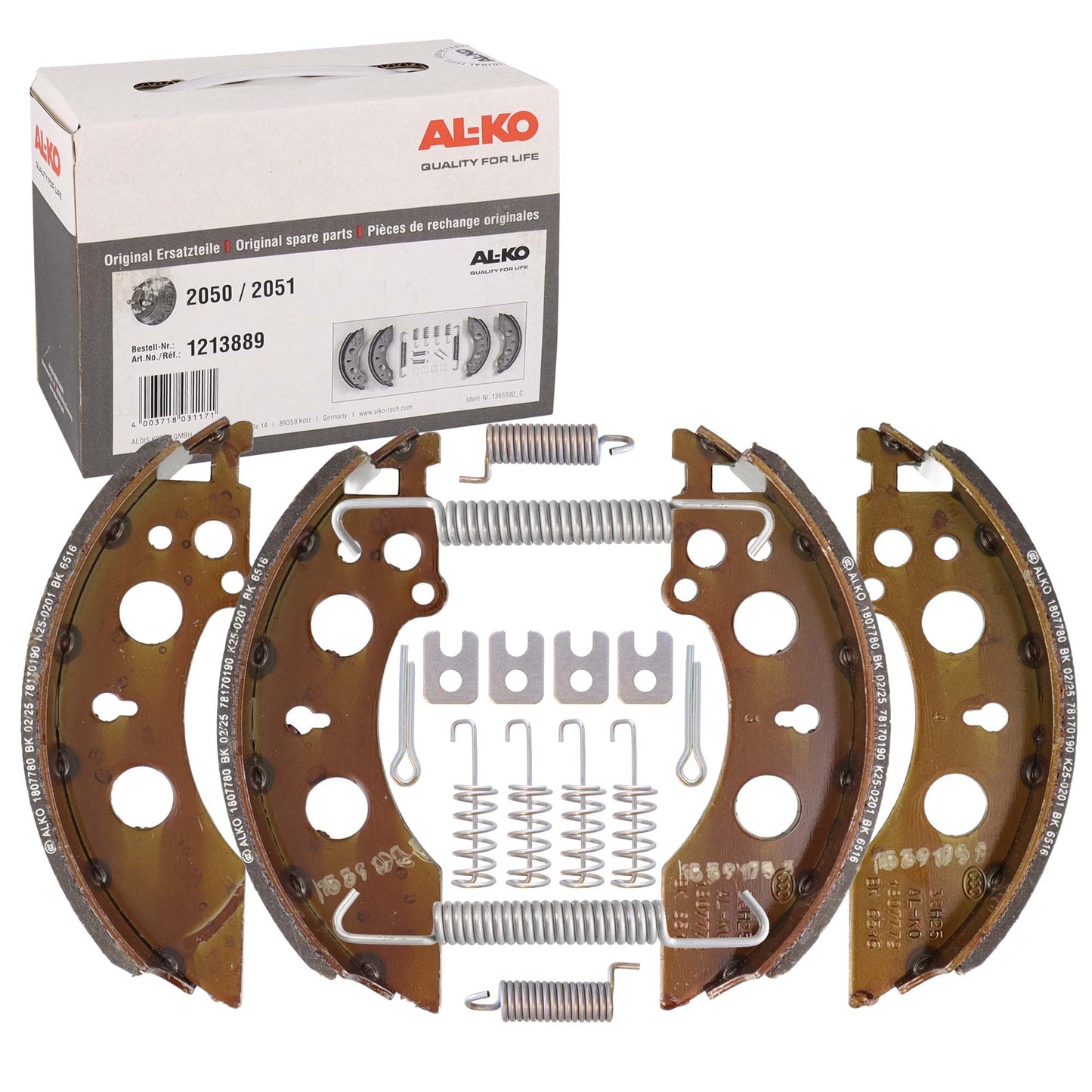 AL-KO Bremsbacken Satz 1213889 für 2050 / 2051 200x50mm