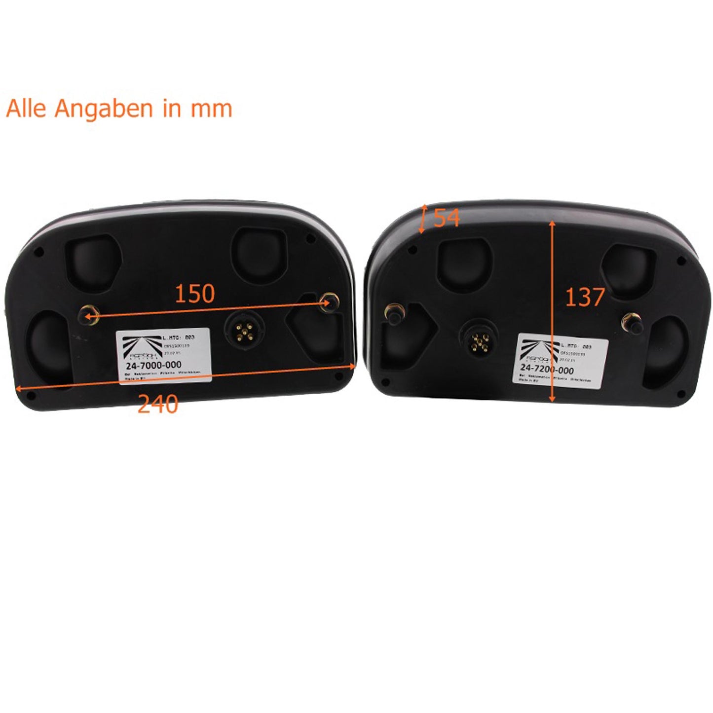 Aspöck set of Multipoint 2 II right / left taillights