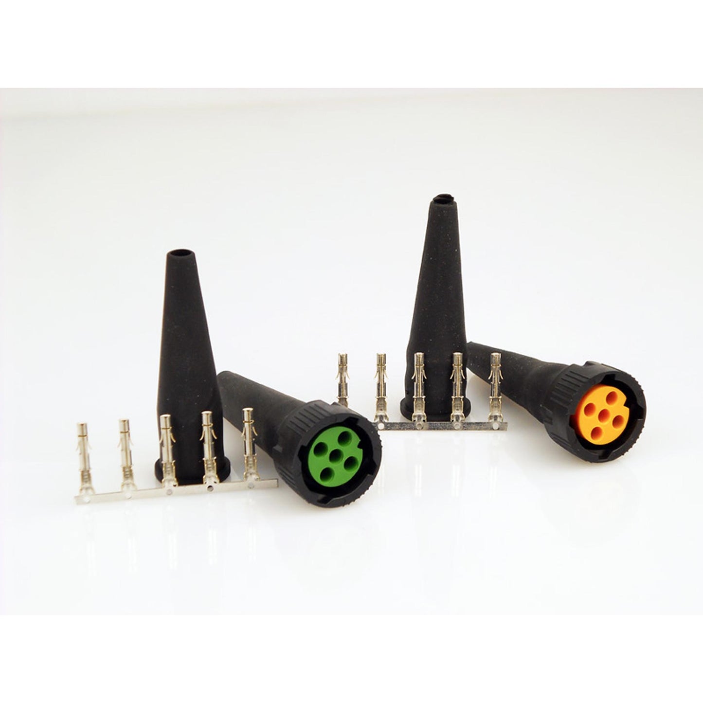 Aspöck SET bayonet connector 5-pin GREEN and YELLOW