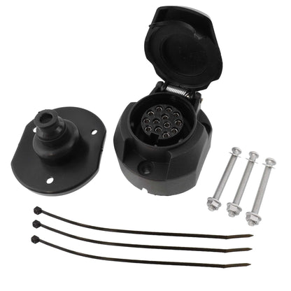 13 - poliges Anhänger - Steckdosen Set Kunststoff 12V mit NSL - Abschaltung - TMN - shop.de